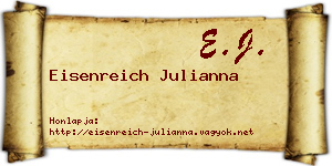 Eisenreich Julianna névjegykártya